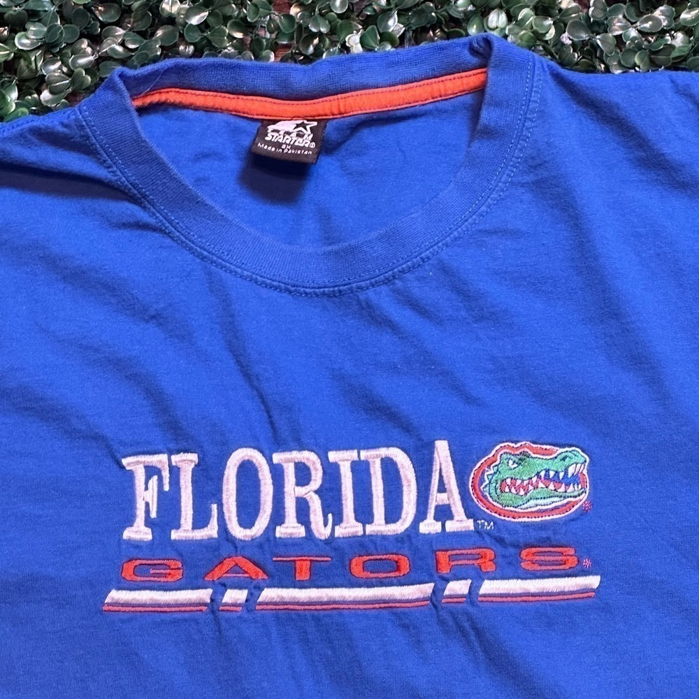 Starter Florida Gators Shirt 2XL Blue Adult NCAA Football Embroidered Logo - Picture 3 of 5